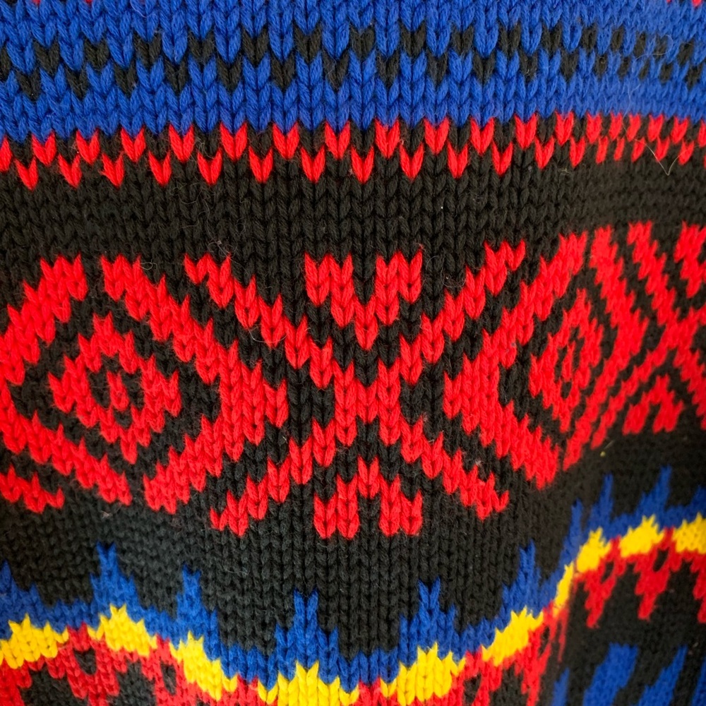 Vibrant Multicolor Women's Crew Neck Sweater - Picture 3 of 4